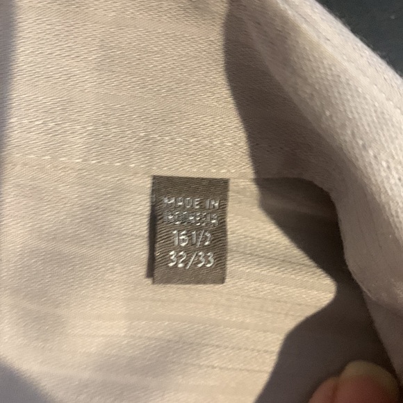 Joseph Abboud grey long sleeved dress shirt 16.5, 32/33, slim fit wrinkle free - Picture 7 of 7